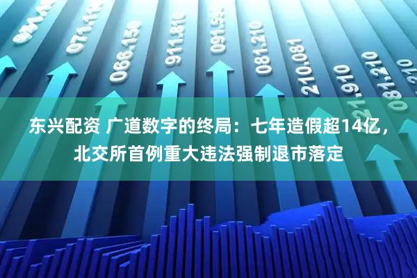 东兴配资 广道数字的终局：七年造假超14亿，北交所首例重大违法强制退市落定